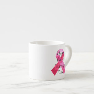 Tasse Expresso Camouflage rose Ribbon Faith Espresso Mug