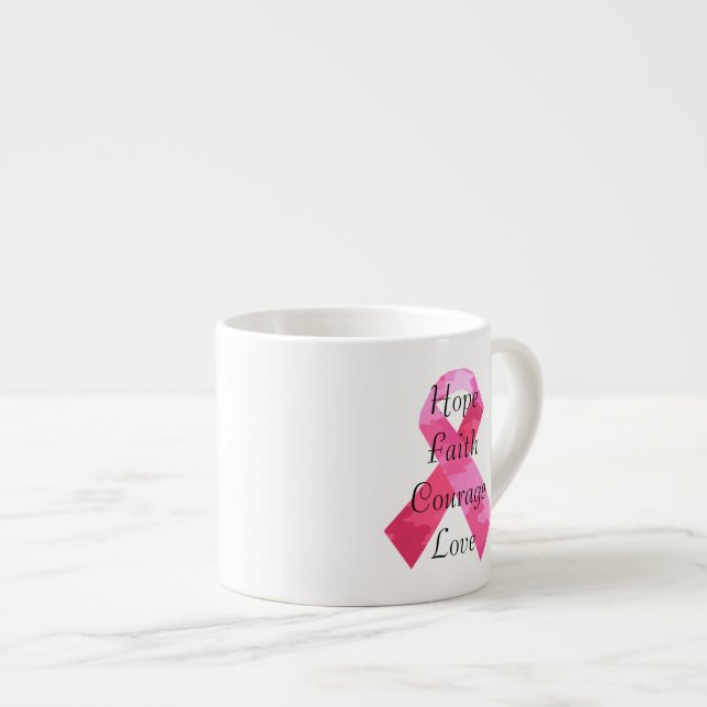 Tasse Expresso Camouflage rose Ribbon Faith Espresso Mug (Devant droit)