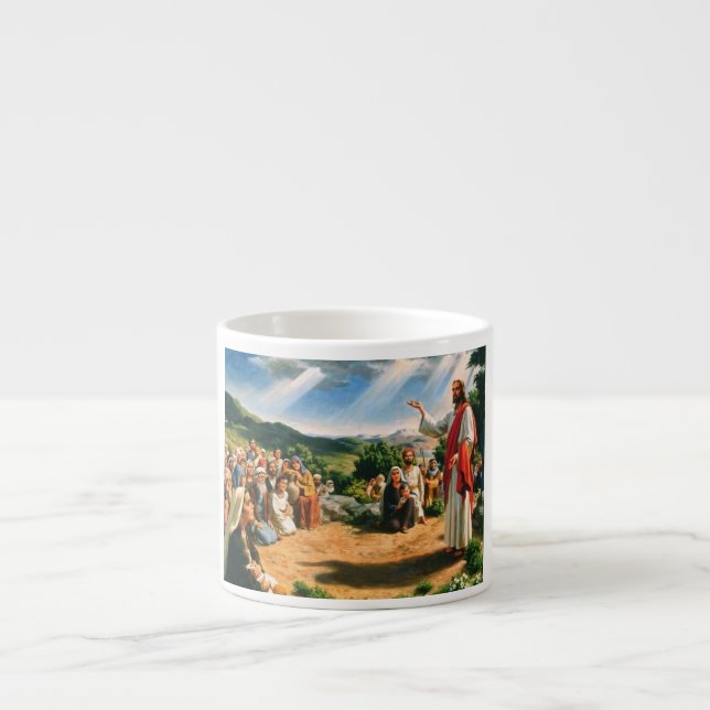 Tasse Expresso Canette avec Jésus-Christ en clouant l'évangile (Devant)