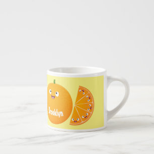 Tasse Expresso Caricature d'agrumes d'orange