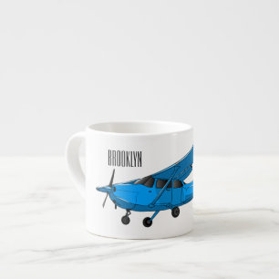 Tasse Expresso Caricature d'avion à voilure fixe