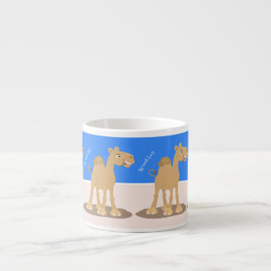 Tasse Expresso Caricature de dromadaire joyeux et souriant
