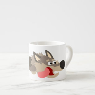 Tasse Expresso Caricature de la Flotte mignonne Wolf Espresso Mug