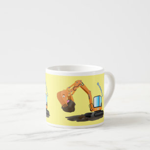 Tasse Expresso Caricature de la pelle orange
