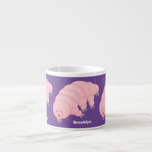 Tasse Expresso Caricature d'ours d'eau tardigrade rose mignon