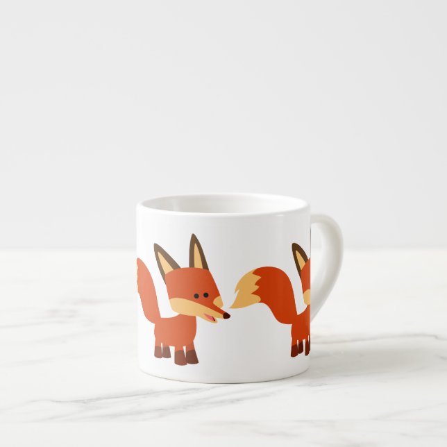 Tasse Expresso Caricature en Astute Fox Espresso Mug (Devant droit)