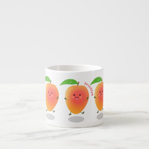 Tasse Expresso Caricature mignonne de mangue joyeuse