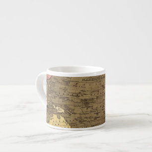 Tasse Expresso Carte d'atlas couleur de main d'Oceanica