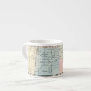 Tasse Expresso Carte de champagne, d'Urbana, de Mattoon et de