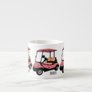 Tasse Expresso Carte de golf / dessin animé en voiturette de golf