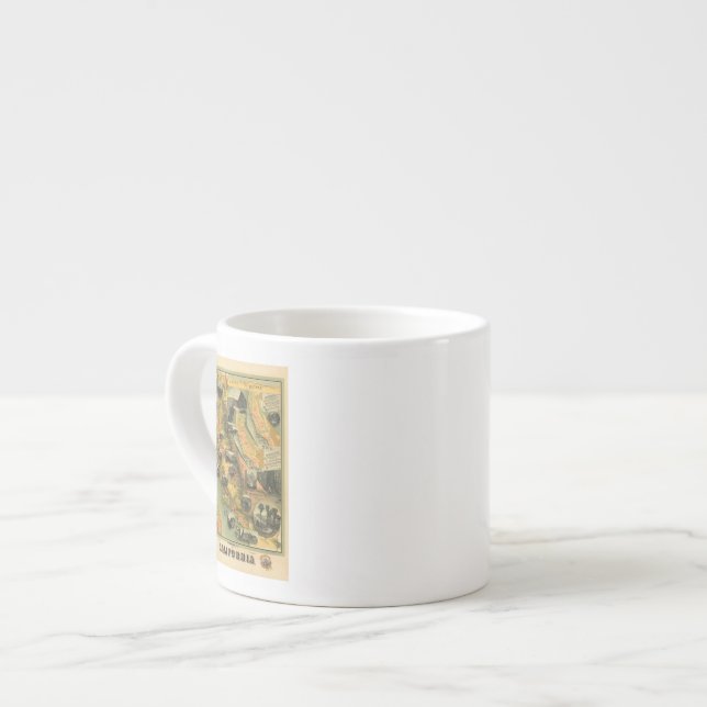 Tasse Expresso Carte de la Californie (Devant gauche)