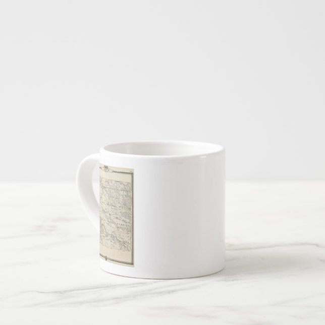 Tasse Expresso Carte du comté de Jones, état de l'Iowa (Devant gauche)