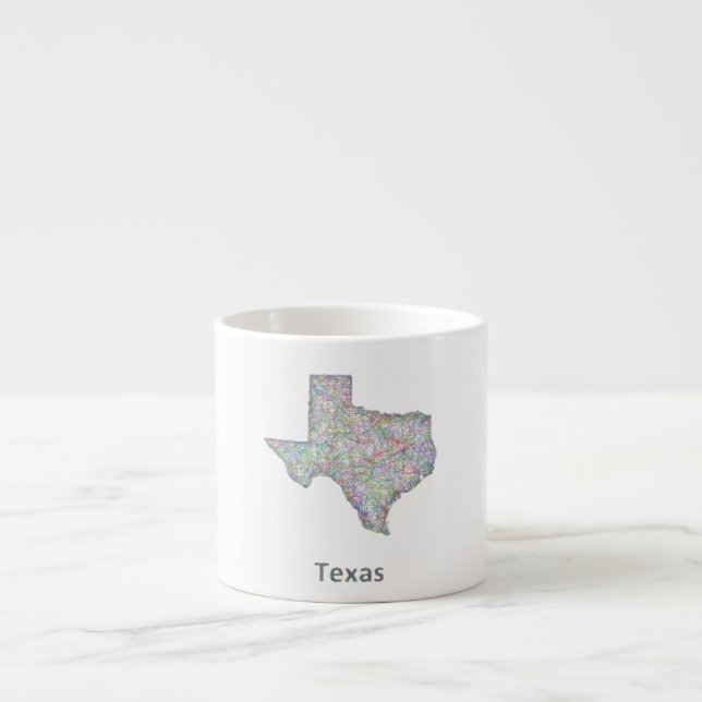 Tasse Expresso Carte du Texas (Devant)
