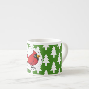 Tasse Expresso Cartoon Red Cardinal