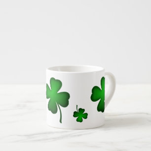 Tasse Expresso Casquette et Shamrock de St Paddy