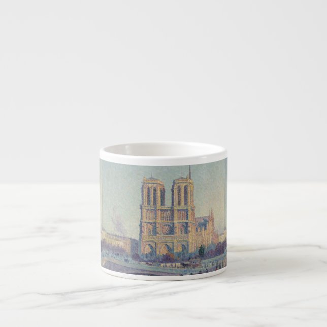 Tasse Expresso Cathédrale Notre-Dame Paris France Peinture classi (Devant)