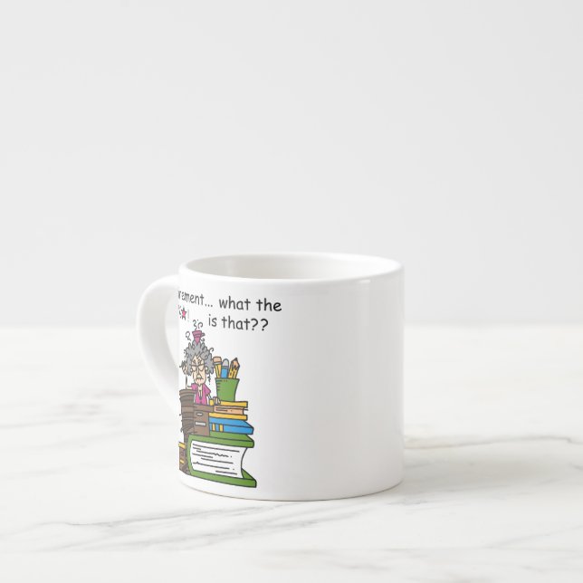 Tasse Expresso Ce qui est humour de retraite (Devant gauche)
