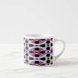 Tasse Expresso cercles colorés entrecroisés
