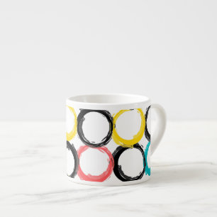 Tasse Expresso Cercles modernes, colorés, cool, uniques et branch