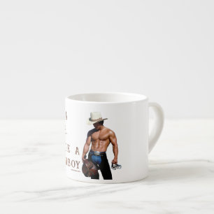 Tasse Expresso Chapeau de cowboy en paille sauve cheval SlipperyJ