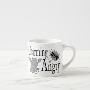 Tasse Expresso Charming mais en colère petit chat diable drôle ci