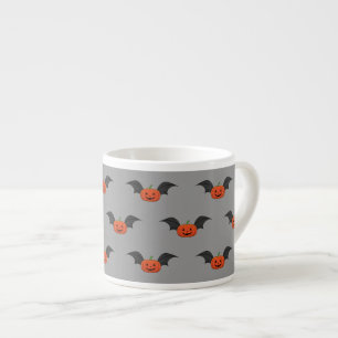 Tasse Expresso Chat Citrouille d'Halloween