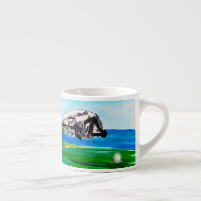 Tasse Expresso Château de Tantallon et Bass Rock, Écosse (Droite)