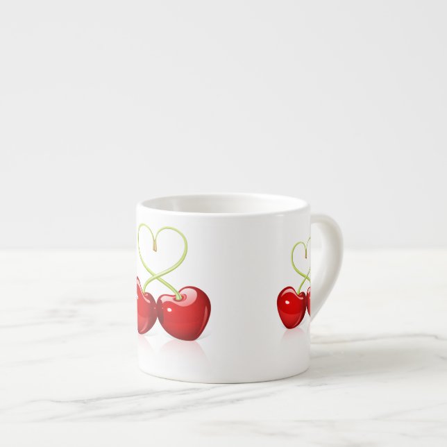 Tasse Expresso Cherry Heart (Devant droit)
