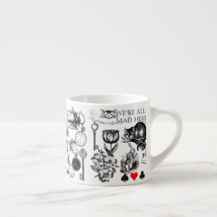 Tasse Expresso Cheshire Chat classique alice au merveilleux fou