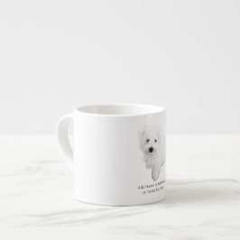 Tasse Expresso Chien chiot maltais le plus mignon