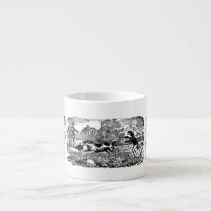 Tasse Expresso Chien courant art animal antique illustration vict