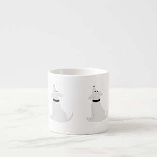 Tasse Expresso Chien de porc gris caricature 