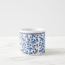 Chine orientale Sky Blue Leaf Blanc design