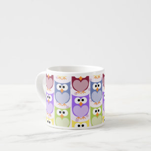 Tasse Expresso Chouettes mignonnes, Chouette Motif, Chouettes pou