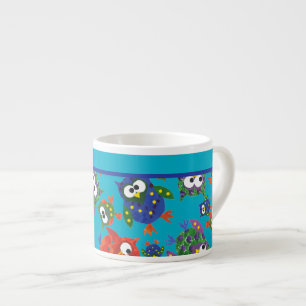 Tasse Expresso Chouettes mignonnes Petit Espresso Mug coloré