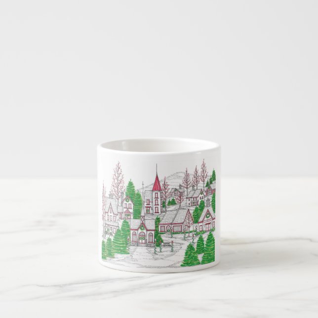 Tasse Expresso Christmas Village Espresso Mug (Devant)