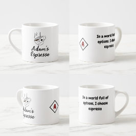 Tasse Expresso Citation De Nom Personnalisée, Petite Coupe Espres