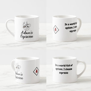 Tasse Expresso Citation De Nom Personnalisée, Petite Coupe Espres