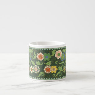 Tasse Expresso Cloisonne Chine Patter Asiatique Oriental