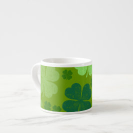 Tasse Expresso Clovers verts, Lucky Clovers, Saint Patrick's Day