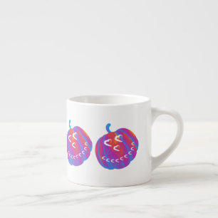 Tasse Expresso Coeur Citrouille psychédélique Espresso Mug