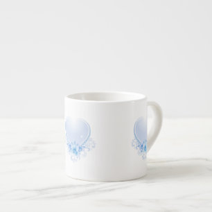 Tasse Expresso Coeur vintage et bleu Rose