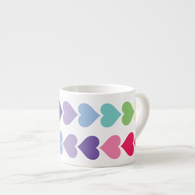Tasse Expresso Coeurs (Devant droit)