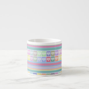 Tasse Expresso Cœurs d'amour conception de la Saint-Valentin coul