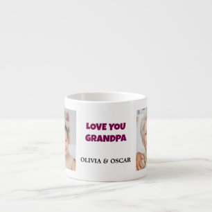 Tasse Expresso Collage moderne Photo Love You Grand-père Meilleur
