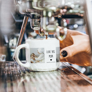 Tasse Expresso Collage moderne Photo Love You Mom Best Gift