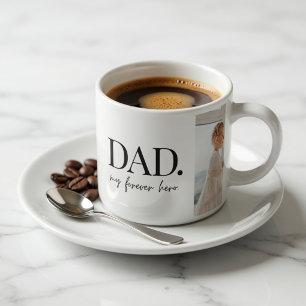 Tasse Expresso Collage Photo Papa Pour Toujours Héros Personnalis