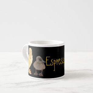 Tasse Expresso Colliers jaunes et gris adorables Photographie