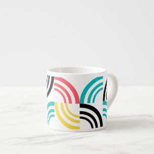 Tasse Expresso Coloré, moderne, amusant, joyeux graphisme géométr