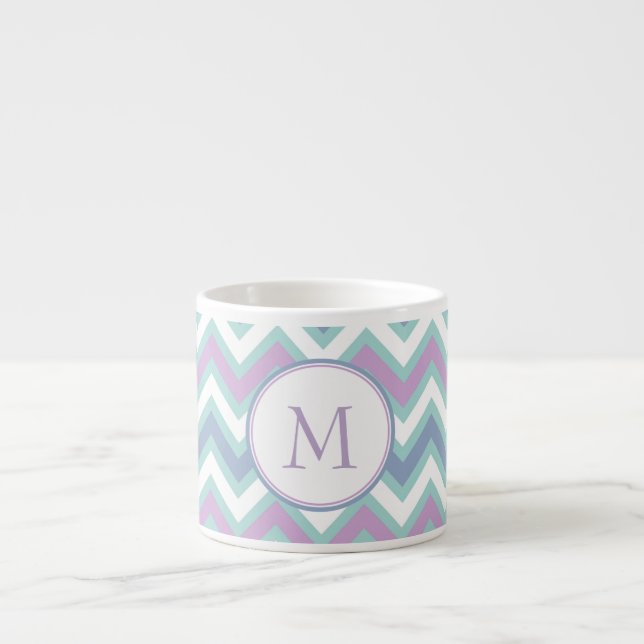 Tasse Expresso Coloré Zigzag Chevron (Devant)